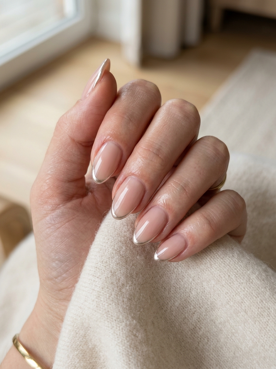 Elegant Natural Short Almond Nails als Kurze Almond Nails Inspiration 2026